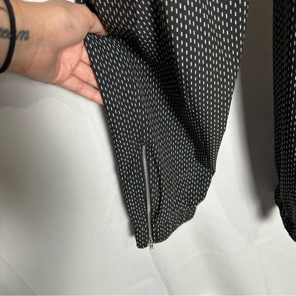 Albion Midnight Dash Black & White Polka Dot Open Back Overall Jumpsuit Small - Picture 5 of 8